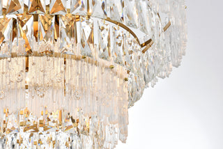 Emilia 25 inch Flush Mount in Satin Gold