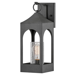 Amina Medium Wall Mount Lantern in Distressed Zinc