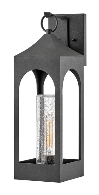 Amina Large Wall Mount Lantern in Distressed Zinc