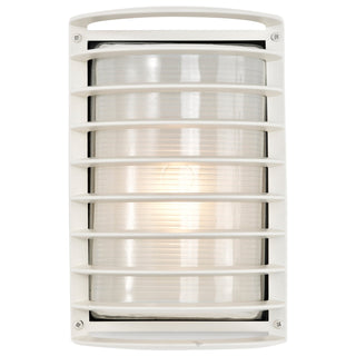 Die Cast Bulk Heads Semi Gloss White One Light Outdoor Bulk Head in Semi Gloss White