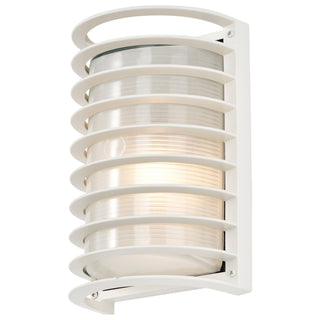 Die Cast Bulk Heads Semi Gloss White One Light Outdoor Bulk Head in Semi Gloss White