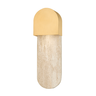 Hobart Wall Sconce with Aged Brass Finish