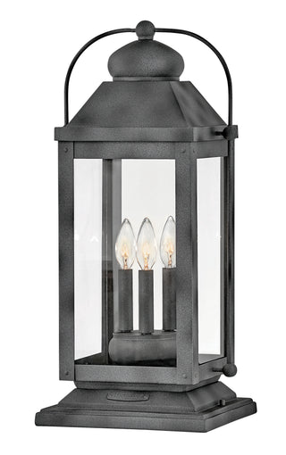 Anchorage Large Pier Mount Lantern in Aged Zinc