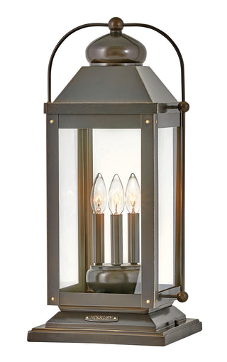 Anchorage Large Pier Mount Lantern in Light Oiled Bronze