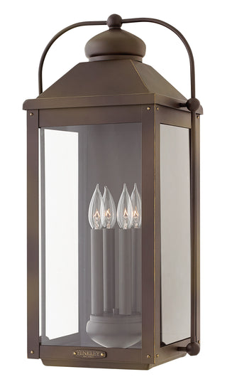 Anchorage Large Wall Mount Lantern in Light Oiled Bronze