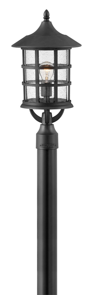 Freeport Coastal Elements Medium Post Mount Lantern in Textured Black