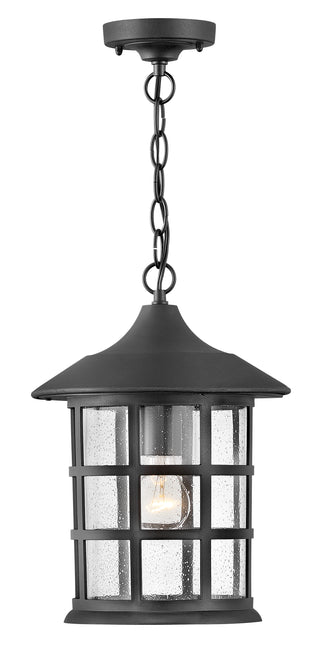 Freeport Coastal Elements Medium Hanging Lantern in Textured Black