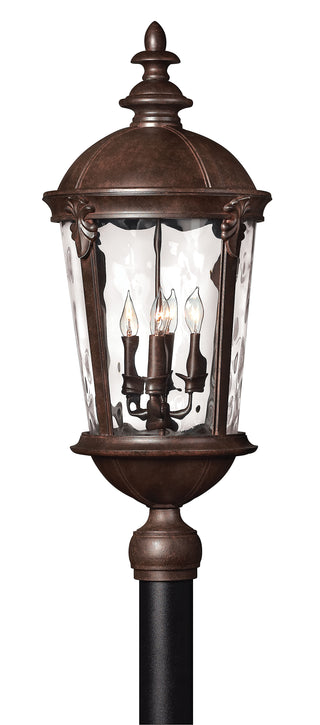Windsor Large Post Mount Lantern in River Rock