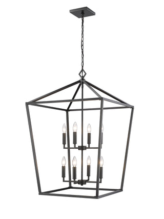 8-Light Pendant light Matte Black