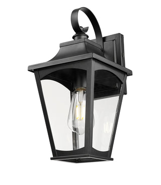 Curry 1-Light Outdoor Wall Sconce Powder Coated Black
