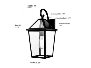 Eston 1-Light Outdoor Wall Sconce Textured Black