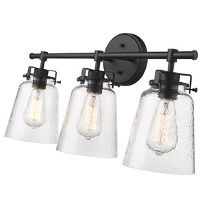 Amberose 3-Light Vanity Matte Black