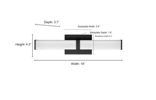 Tron Bathroom Vanity LED Light Bar Brushed Nickel
