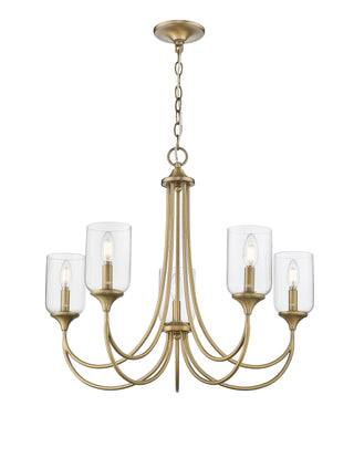 Waddingham 5-Light Chandelier Ceiling Light Vintage Brass