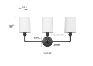 Leena 3-Light Vanity Vintage Brass