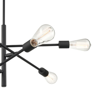Decco 6-Light Pendant light Matte Black