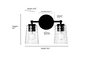 Ashli 2-Light Vanity Matte Black