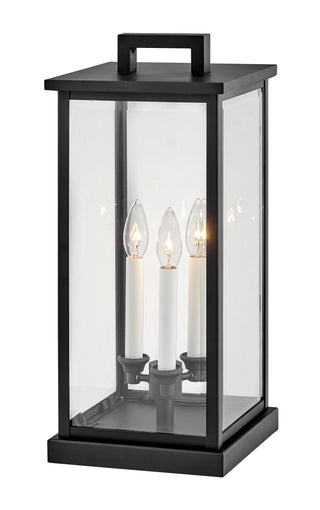 Weymouth Medium Pier Mount Lantern 12v in Black