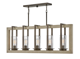 Riverwood Medium Five Light Linear in Warm Bronze