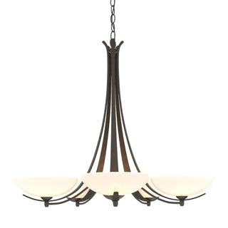 Hubbardton Forge - 101261-SKT-07-GG0123 - Aegis 5 Arm Chandelier - Aegis - Dark Smoke