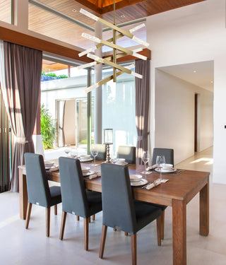 Ari 6-Bar Pendant in Satin Gold