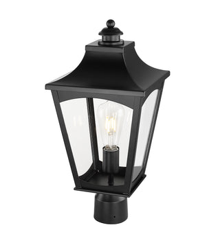 Curry 1-Light Outdoor Post Lantern Powder Coated Black