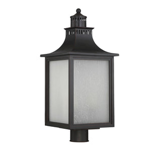 Monte Grande Three Light Post Lantern in English Bronze