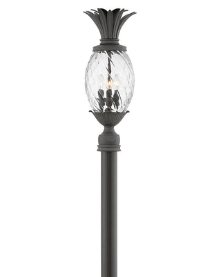 Plantation Large Post Mount Lantern in Museum Black