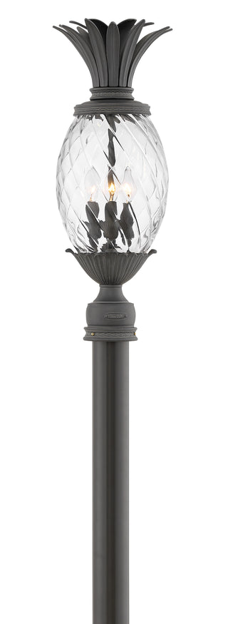 Plantation Large Post Mount Lantern in Museum Black