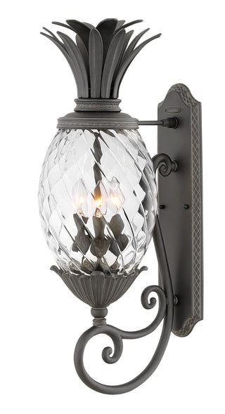 Plantation Large Wall Mount Lantern in Museum Black