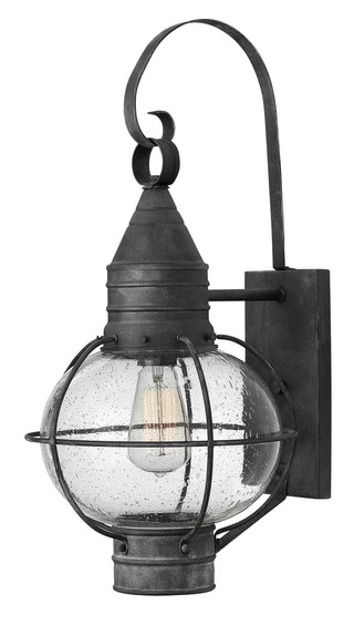 Cape Cod Large Wall Mount Lantern in Aged Zinc
