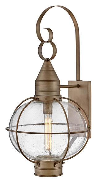 Cape Cod Large Wall Mount Lantern in Burnished Bronze