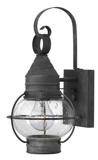 Cape Cod Medium Wall Mount Lantern in Aged Zinc