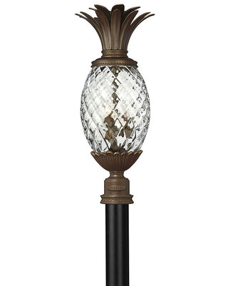 Plantation Large Post Mount Lantern in Copper Bronze