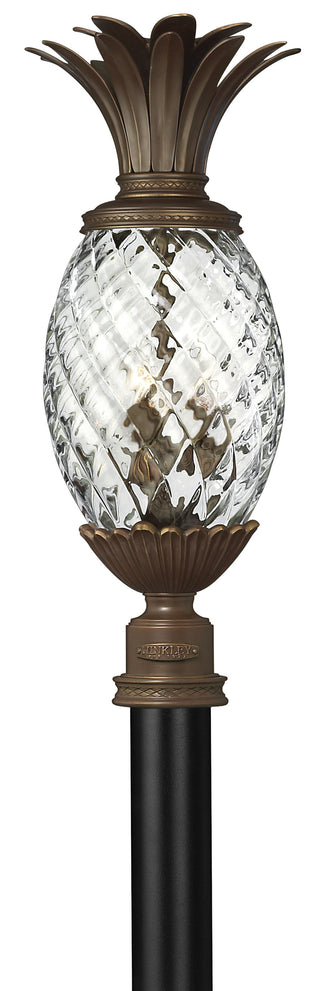 Plantation Large Post Mount Lantern in Copper Bronze