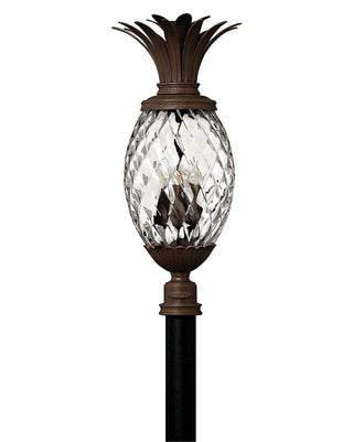 Plantation Large Post Mount Lantern in Copper Bronze