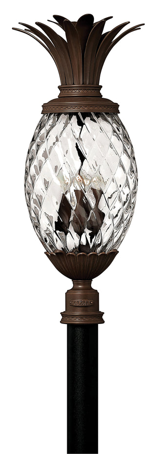 Plantation Large Post Mount Lantern in Copper Bronze
