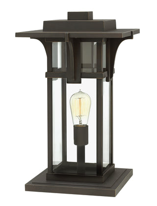 Manhattan Medium Pier Mount Lantern in Oil Rubbed Bronze