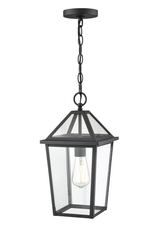 Eston 1-Light Outdoor Hanging Lantern Textured Black