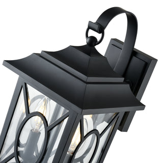 Allbert 2-Light Outdoor Wall Sconce Powder Coated Black