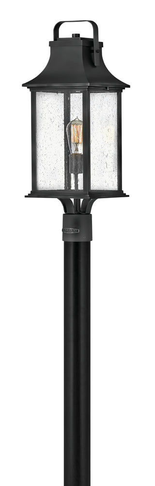 Grant Large Post Mount Lantern in Textured Black