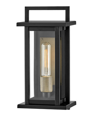 Langston Medium Wall Mount Lantern in Black