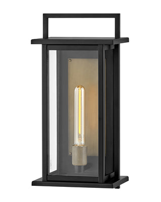 Langston Medium Wall Mount Lantern in Black