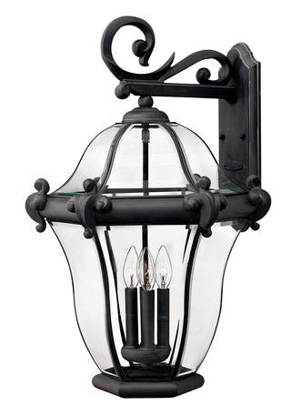 San Clemente Large Wall Mount Lantern in Museum Black