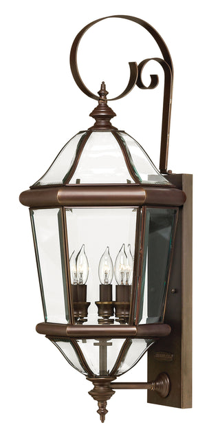 Augusta Large Wall Mount Lantern in Copper Bronze