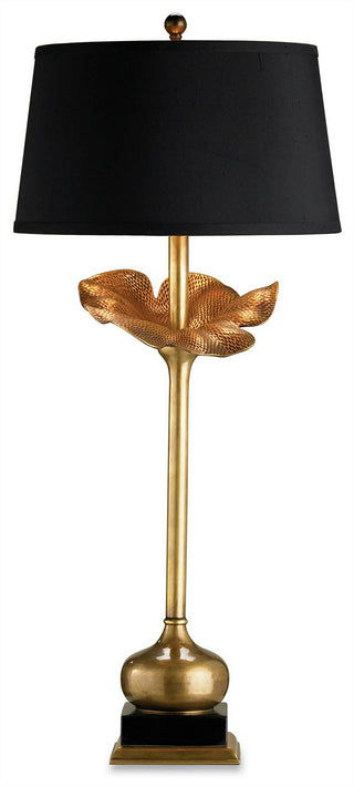 Currey and Company - 6240 - One Light Table Lamp - Metamorphosis - Antique Brass/Black