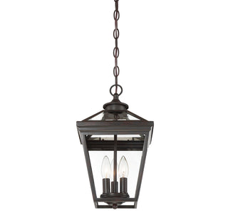 Ellijay Three Light Hanging Lantern in English Bronze