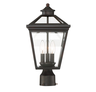 Ellijay Three Light Post Lantern in English Bronze