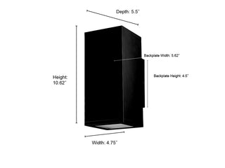 Vegas 1-Light Outdoor Wall Sconce Powder Coated Black