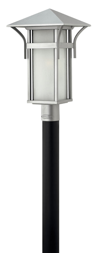 Harbor Medium Post Mount Lantern in Titanium